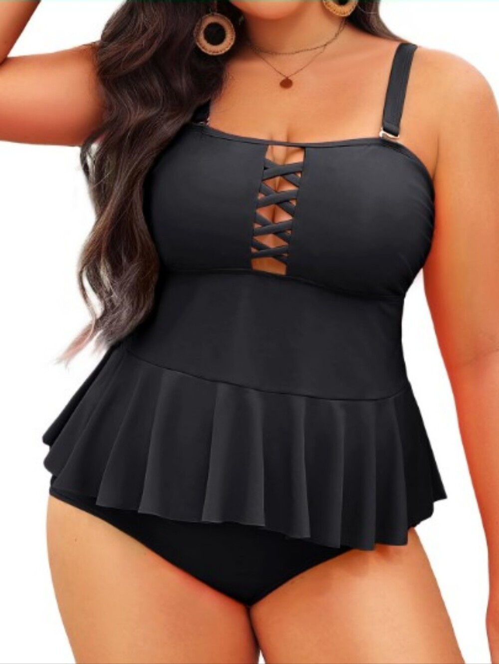 Yonique Plus Size Swimsuits for Women Tummy Control Two Piece Bathing Suits